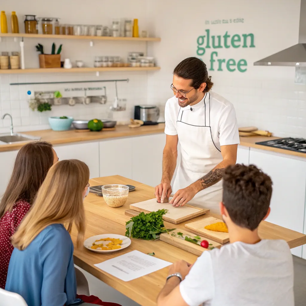 Gluten-free cooking class illustration