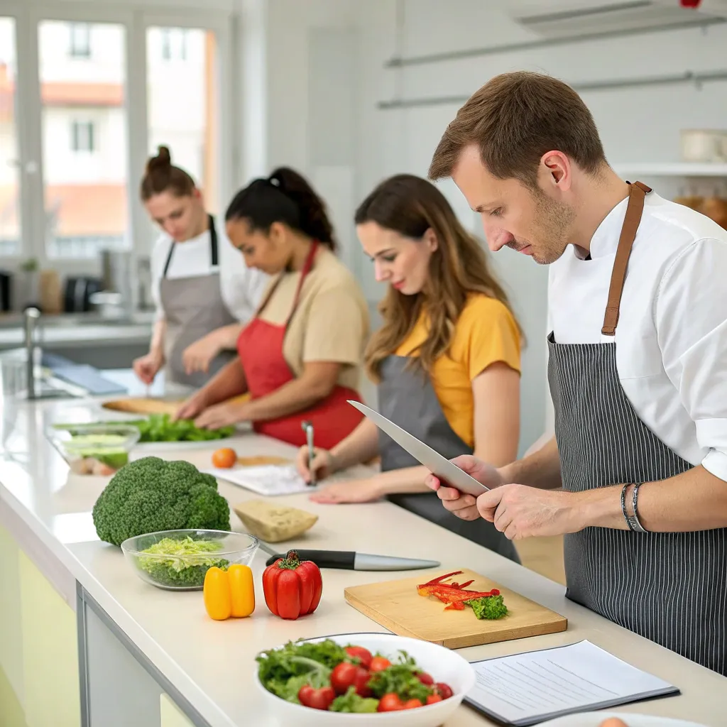 Nutritional cooking basics class illustration